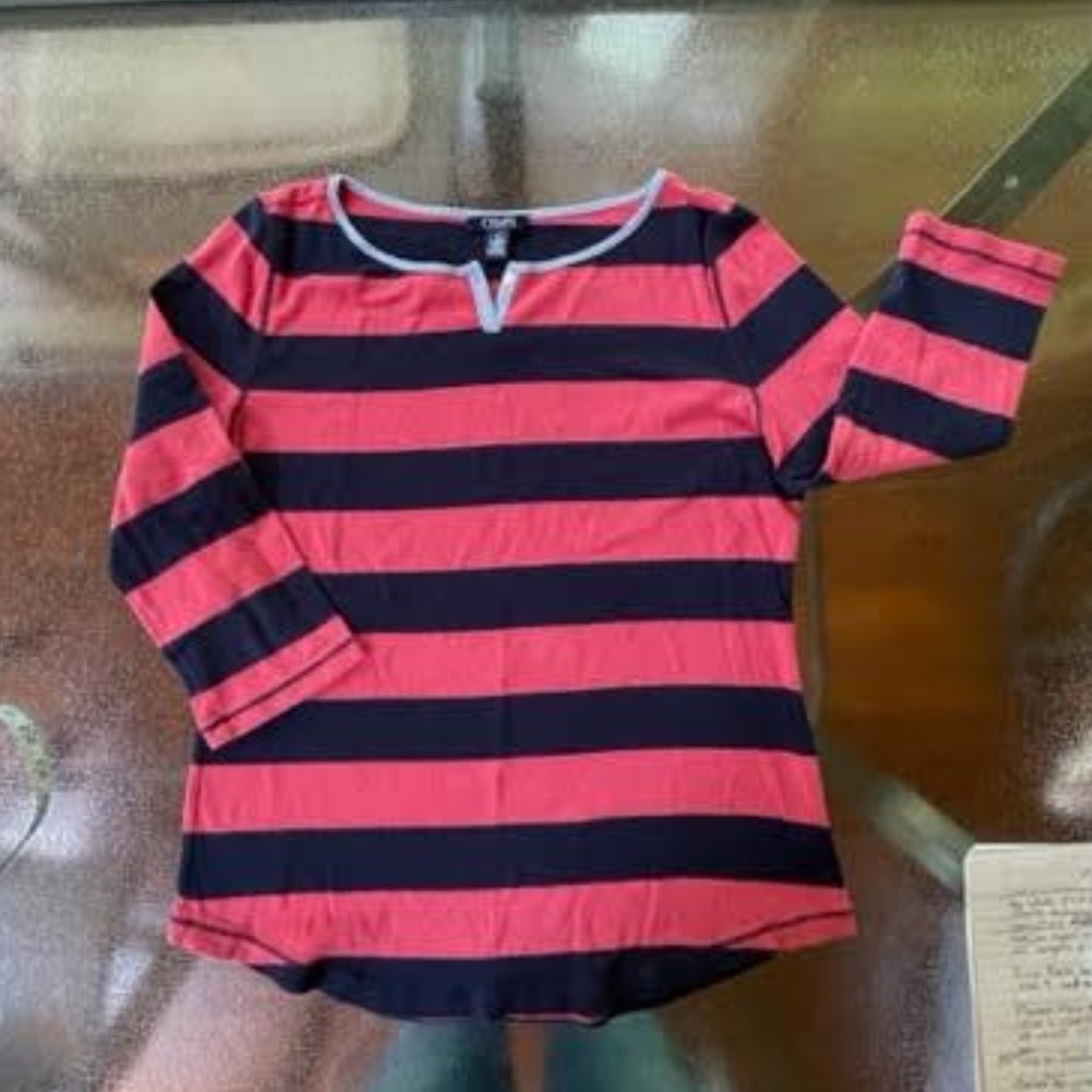 Chaps Nautical Striped Knit Top